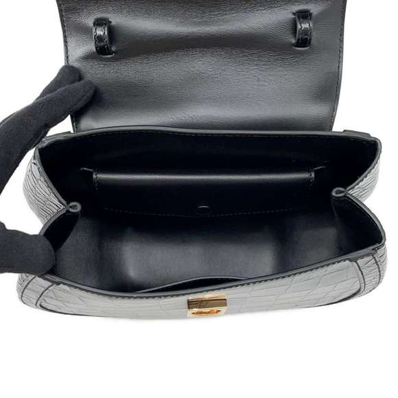Versace Greca Goddess Embossed 2way Handbag Black - Picture 6 of 15